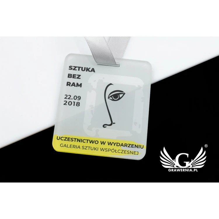 UV Print Acrylic Medal - Art - dimensions: 60x68mm - MGR071