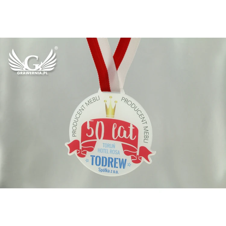 Frosted Acrylic Medal - UV Print - MAK001 - Diameter 40 to 80mm