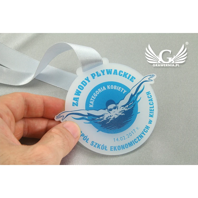 Frosted Acrylic Medal - UV Print - MAK001 - Diameter 40 to 80mm