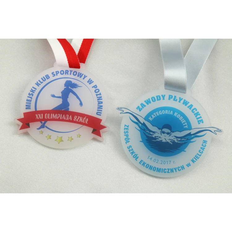 Frosted Acrylic Medal - UV Print - MAK001 - Diameter 40 to 80mm