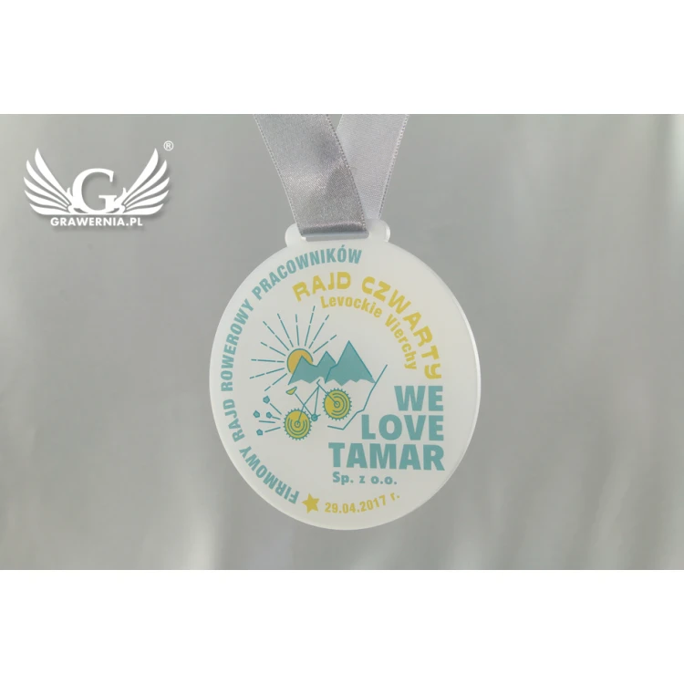 Frosted Acrylic Medal - UV Print - MAK002 - Diameter 40 to 80mm