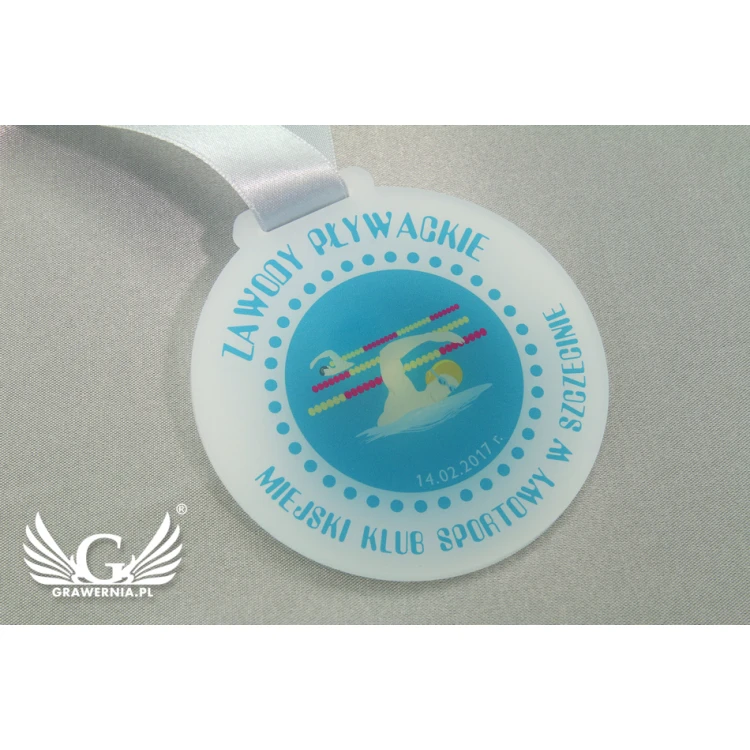Frosted Acrylic Medal - UV Print - MAK002 - Diameter 40 to 80mm