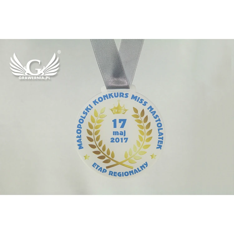 Frosted Acrylic Medal - UV Print - MAK002 - Diameter 40 to 80mm