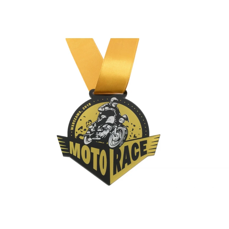 Acrylic Medal UV Print - Moto Race - dimensions: 90x80mm - MGR051