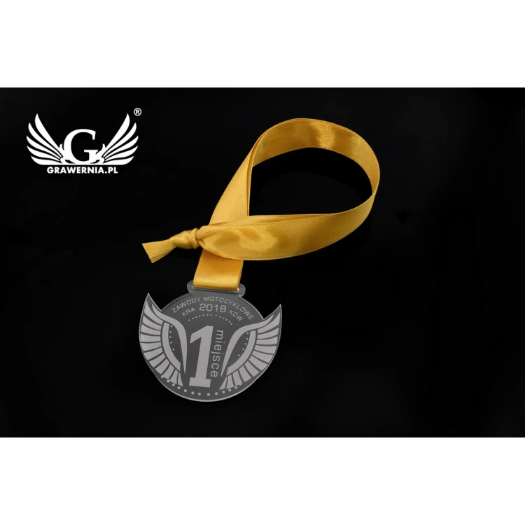 Laser Engraved Acrylic Medal - dimensions: 82x67mm - thickness: 3mm - MGR041