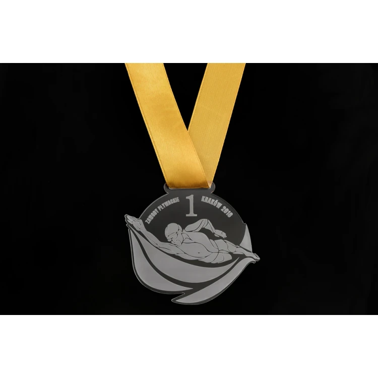Laser Engraved Acrylic Medal - dimensions: 90x75mm - thickness: 3mm - MGR042