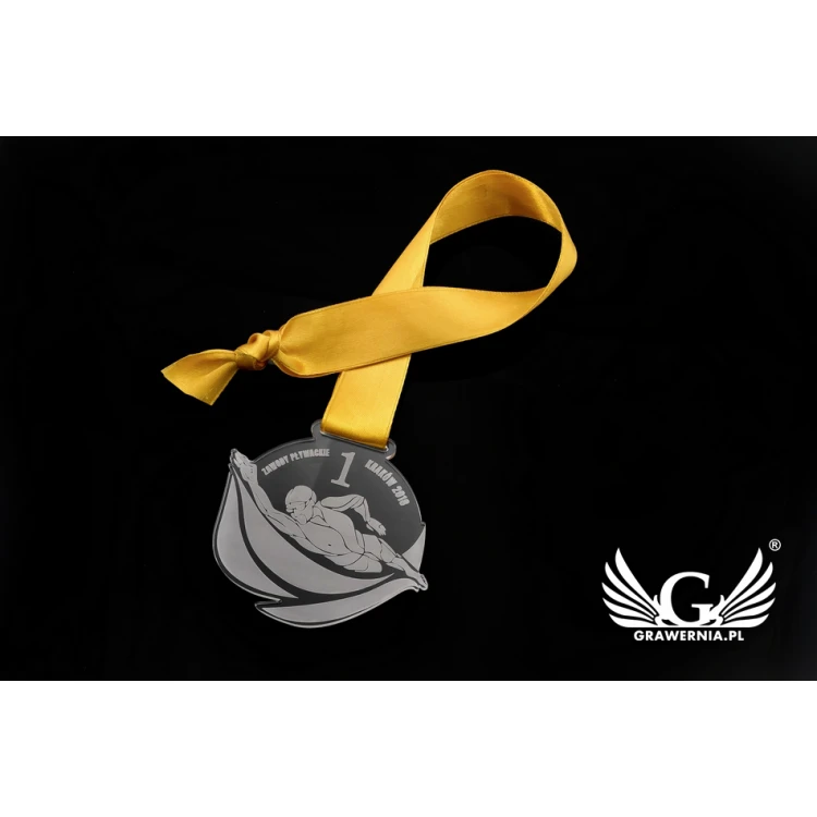 Laser Engraved Acrylic Medal - dimensions: 90x75mm - thickness: 3mm - MGR042