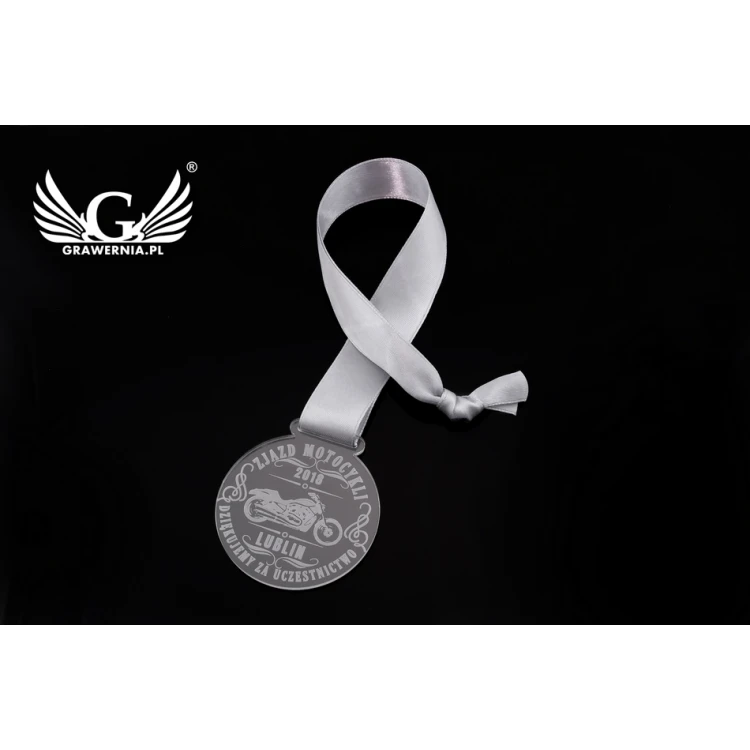 Laser Engraved Acrylic Medal - Diameter: 70mm - Thickness: 3mm - MGR043