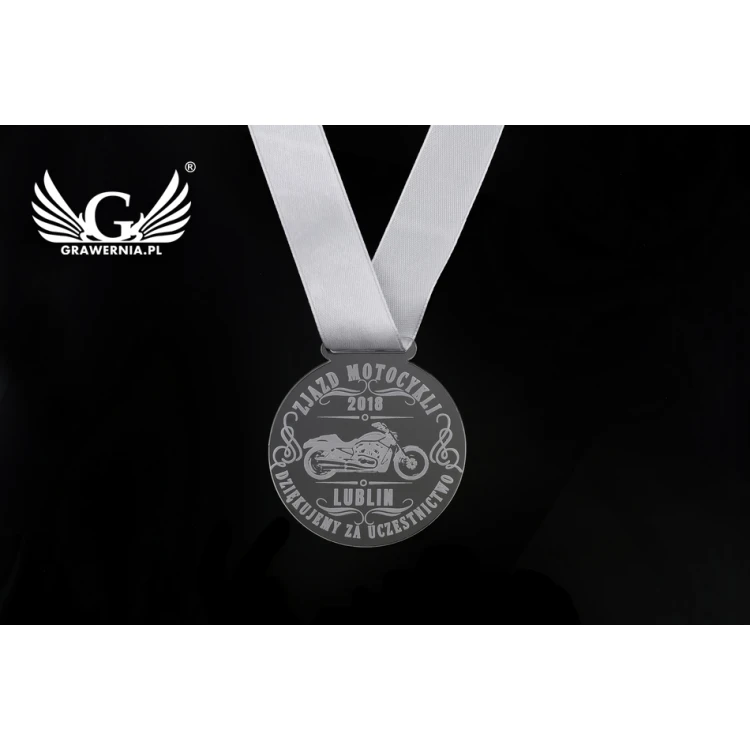 Laser Engraved Acrylic Medal - Diameter: 70mm - Thickness: 3mm - MGR043