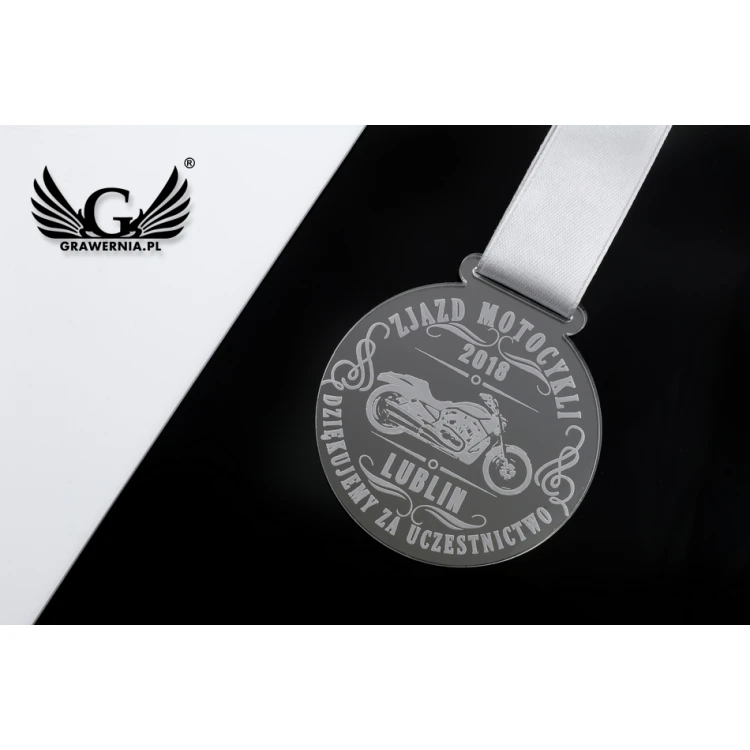 Laser Engraved Acrylic Medal - Diameter: 70mm - Thickness: 3mm - MGR043