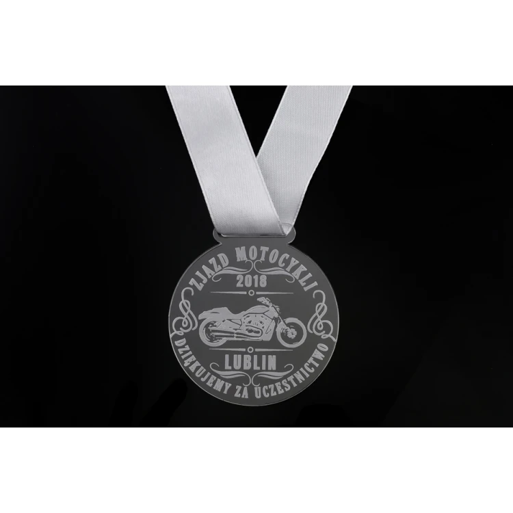 Laser Engraved Acrylic Medal - Diameter: 70mm - Thickness: 3mm - MGR043
