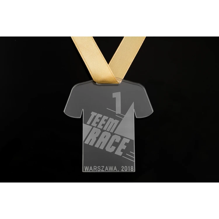 Laser Engraved Acrylic Medal - dimensions: 56x61mm - thickness: 3mm - MGR049