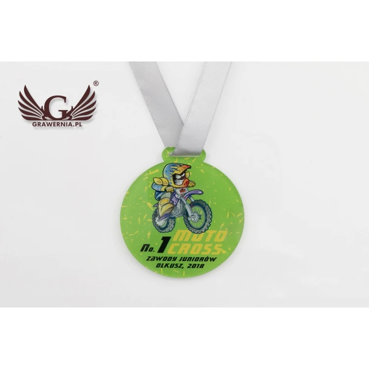 UV Print Acrylic Medal - Motocross - diameter: 60mm - MGR064