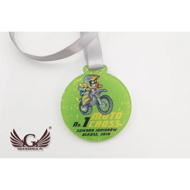 UV Print Acrylic Medal - Motocross - diameter: 60mm - MGR064