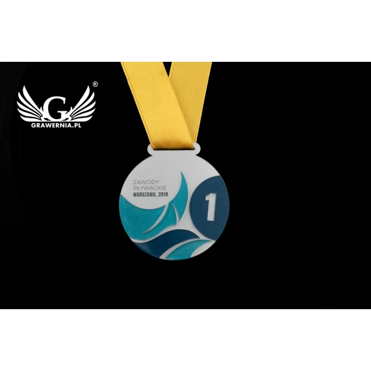 Premium Medal - Swimming - diameter: 70mm - MGR069