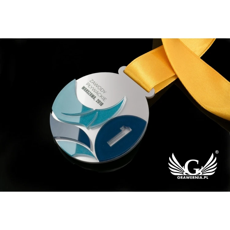 Premium Medal - Swimming - diameter: 70mm - MGR069