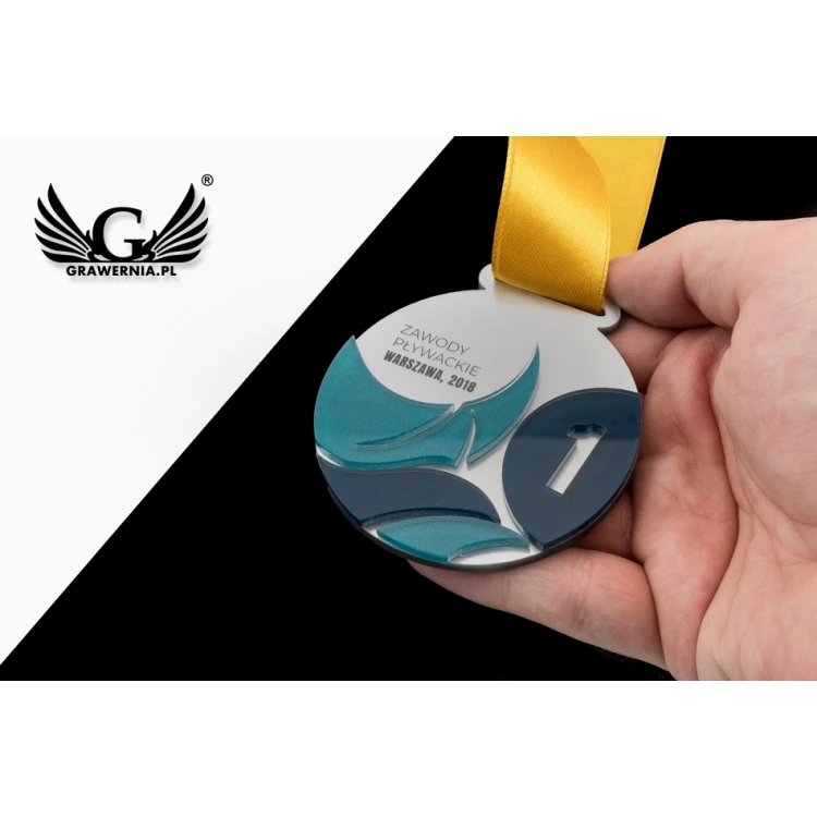 Premium Medal - Swimming - diameter: 70mm - MGR069
