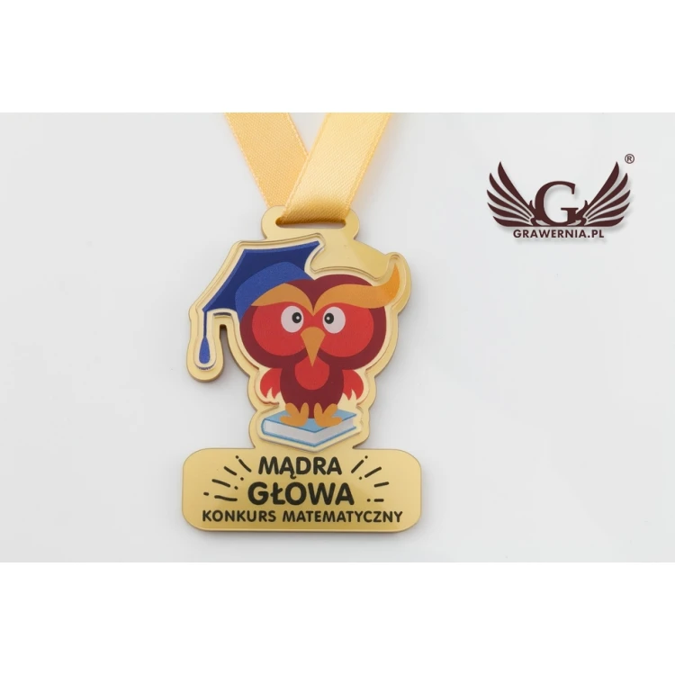 Premium Medal - Owl - dimensions: 65x50mm - UV print - MGR067