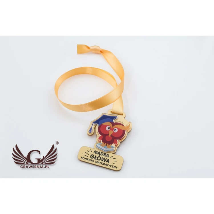 Premium Medal - Owl - dimensions: 65x50mm - UV print - MGR067