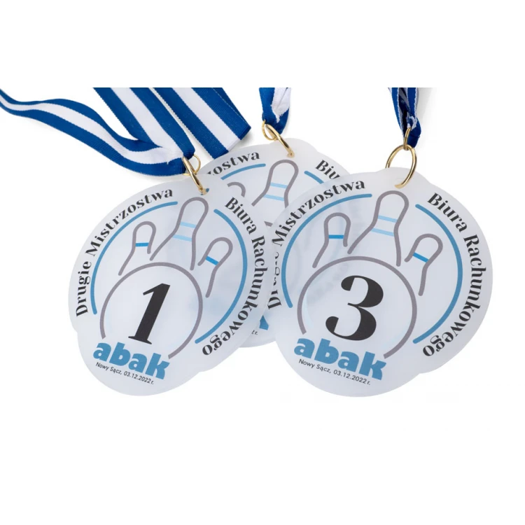 Acrylic Medal with Custom UV Print - dimensions: 91x100mm - MGR094