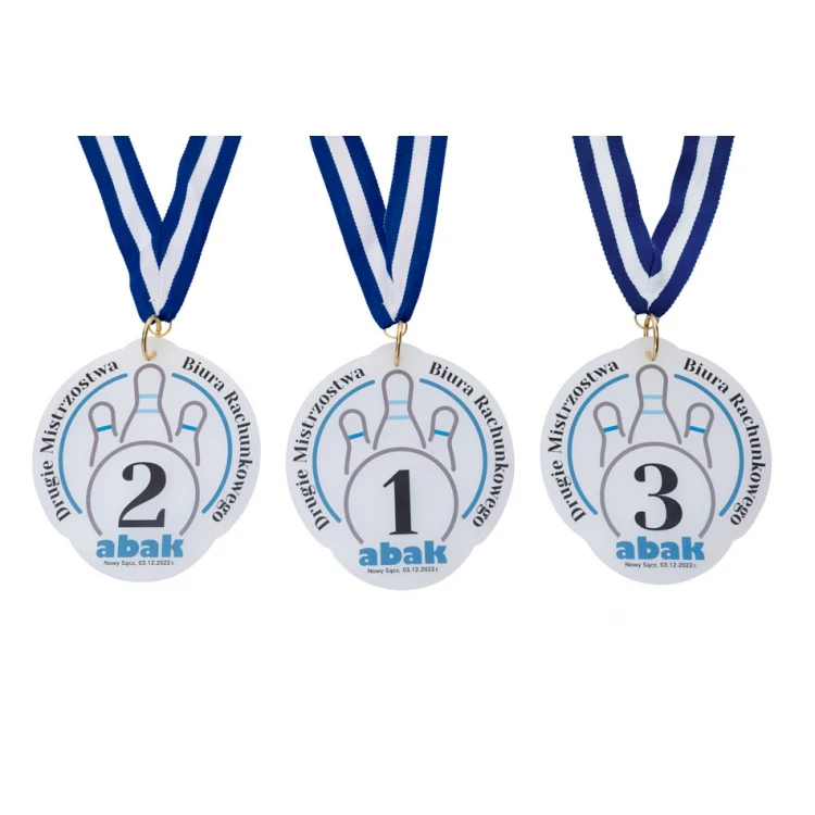 Acrylic Medal with Custom UV Print - dimensions: 91x100mm - MGR094