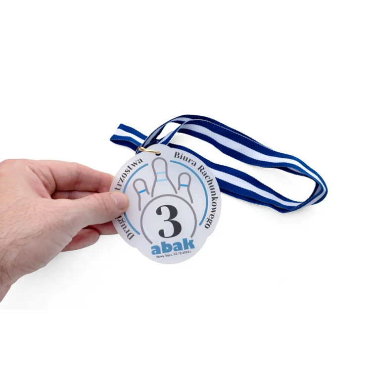 Acrylic Medal with Custom UV Print - dimensions: 91x100mm - MGR094