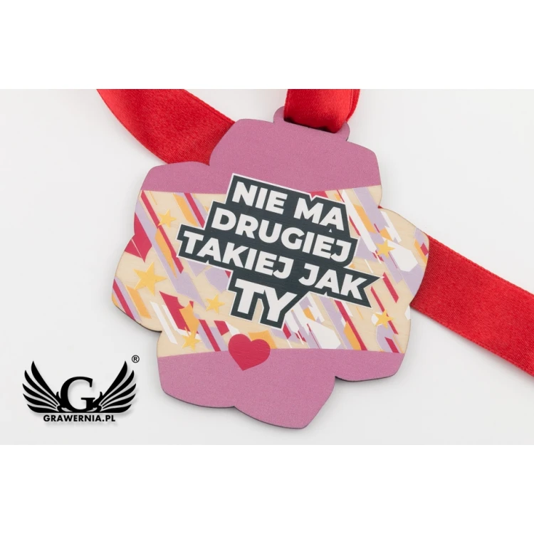 Wooden Medal for Preschooler, Student - size 83x89mm - UV print - MGR079