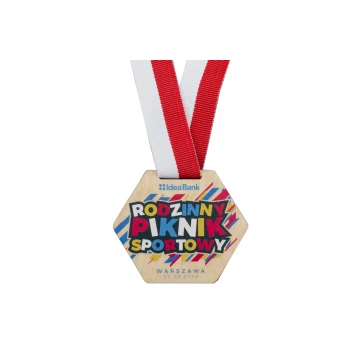 UV Print Wooden Medal - dimensions: 64x54mm - MGR078