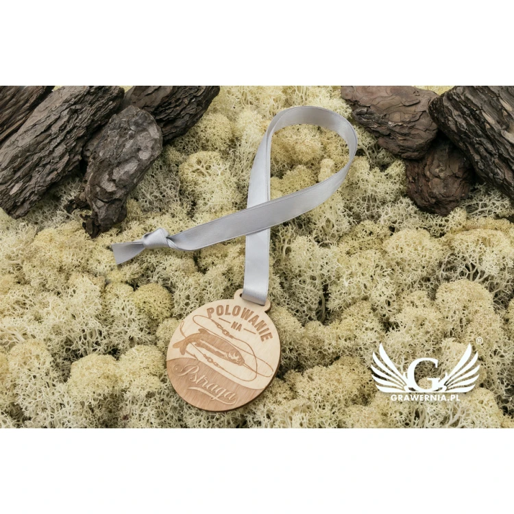 Laser Engraved Wooden Medal - Diameter: 60mm - Thickness: 3mm - MGR035