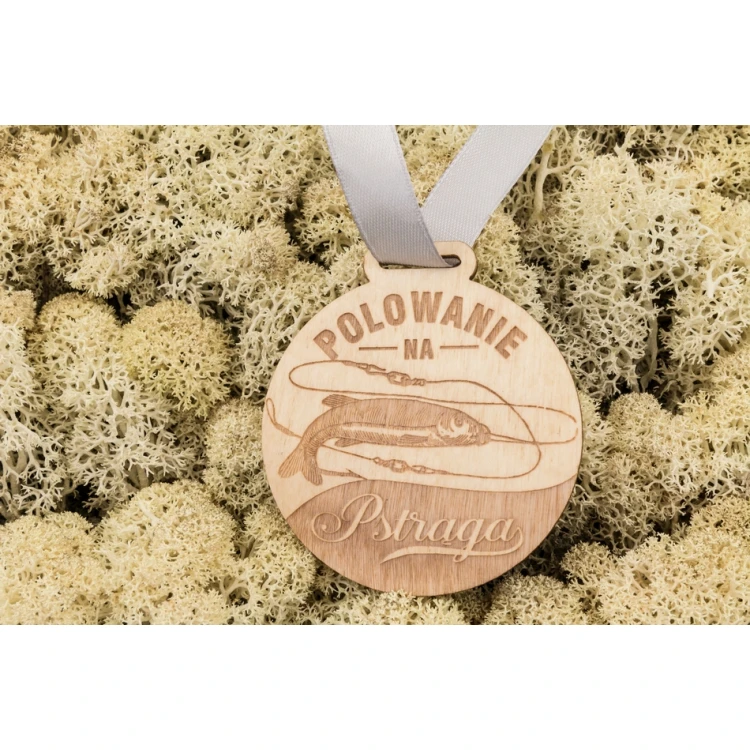 Laser Engraved Wooden Medal - Diameter: 60mm - Thickness: 3mm - MGR035