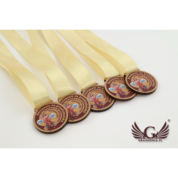 Mini Wooden Medals with Custom Graphics - 40mm Diameter - UV Print - MGR015