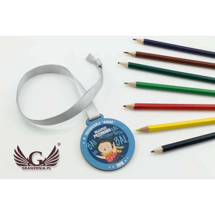 Wooden Medal UV Print - Costume Ball - diameter: 60mm - MGR059
