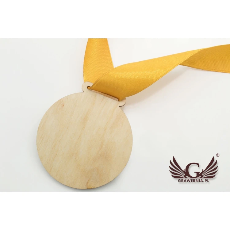 Wooden Medal UV Print - Splash - Diameter: 70mm - MGR054