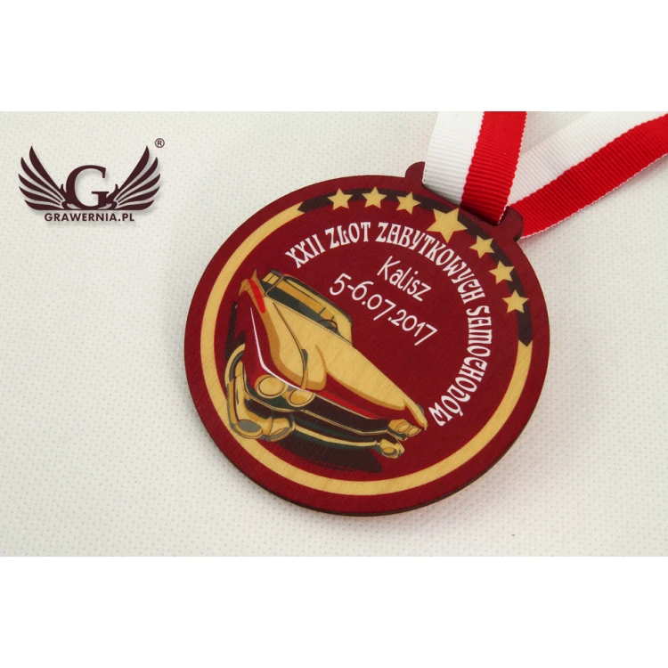 Wooden Medal with Custom Graphics - Diameter 40 to 80mm - UV Print - MGR014