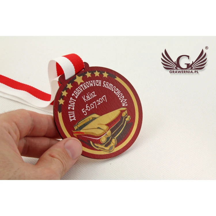 Wooden Medal with Custom Graphics - Diameter 40 to 80mm - UV Print - MGR014
