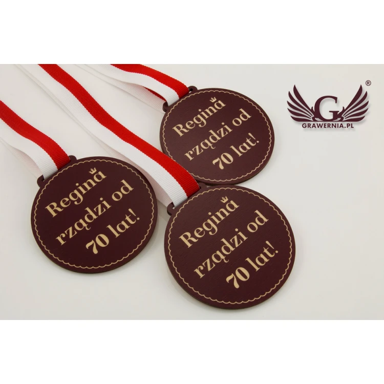 Wooden Medal with Custom Graphics - Diameter 40 to 80mm - UV Print - MGR014