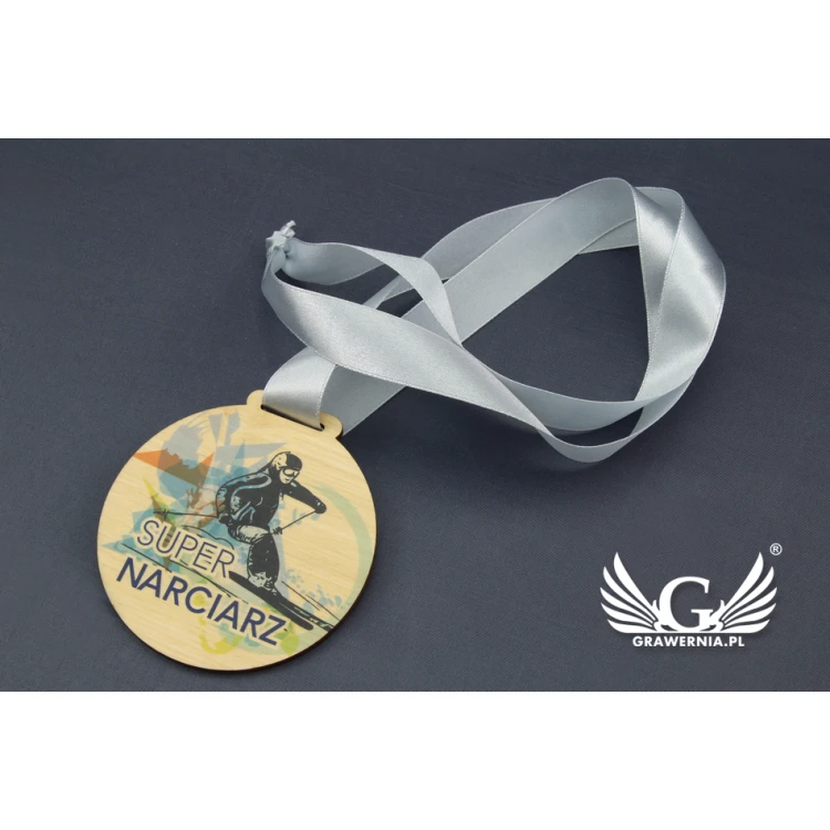 Wooden Medal with Custom Graphics - Diameter 40 to 80mm - UV Print - MGR014