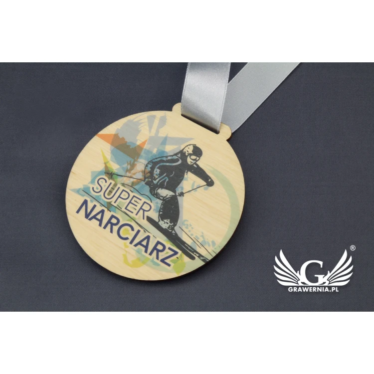 Wooden Medal with Custom Graphics - Diameter 40 to 80mm - UV Print - MGR014