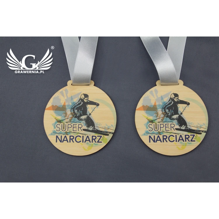 Wooden Medal with Custom Graphics - Diameter 40 to 80mm - UV Print - MGR014