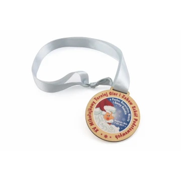 Wooden Medal with Custom Graphics - Diameter 40 to 80mm - UV Print - MGR014