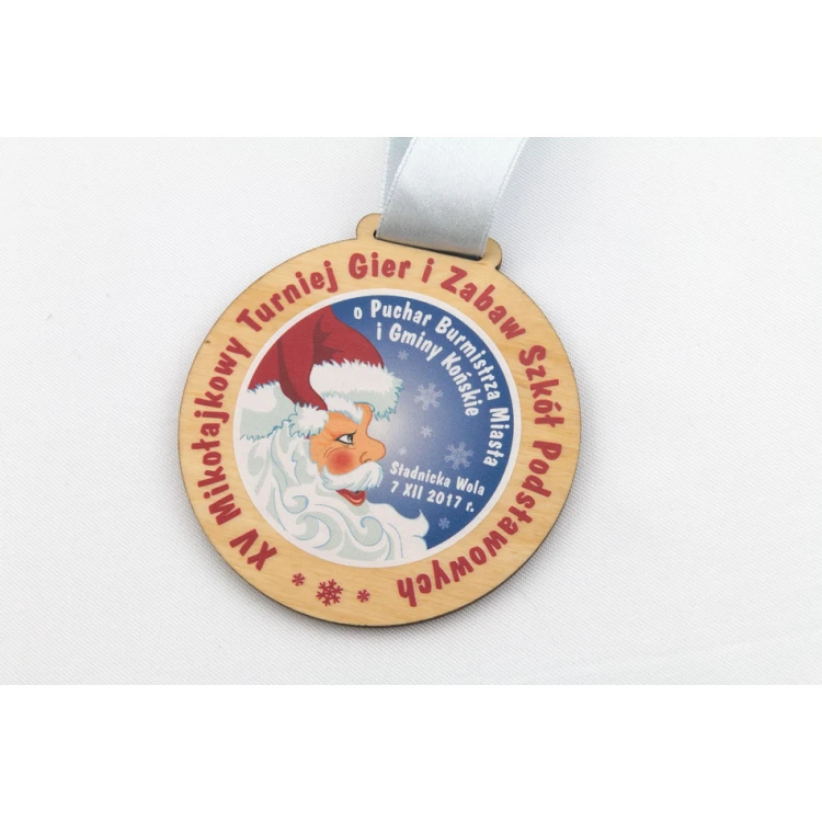 Wooden Medal with Custom Graphics - Diameter 40 to 80mm - UV Print - MGR014