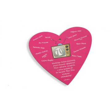 Anniversary Medal - Big Heart - UV Color Print - MGR017