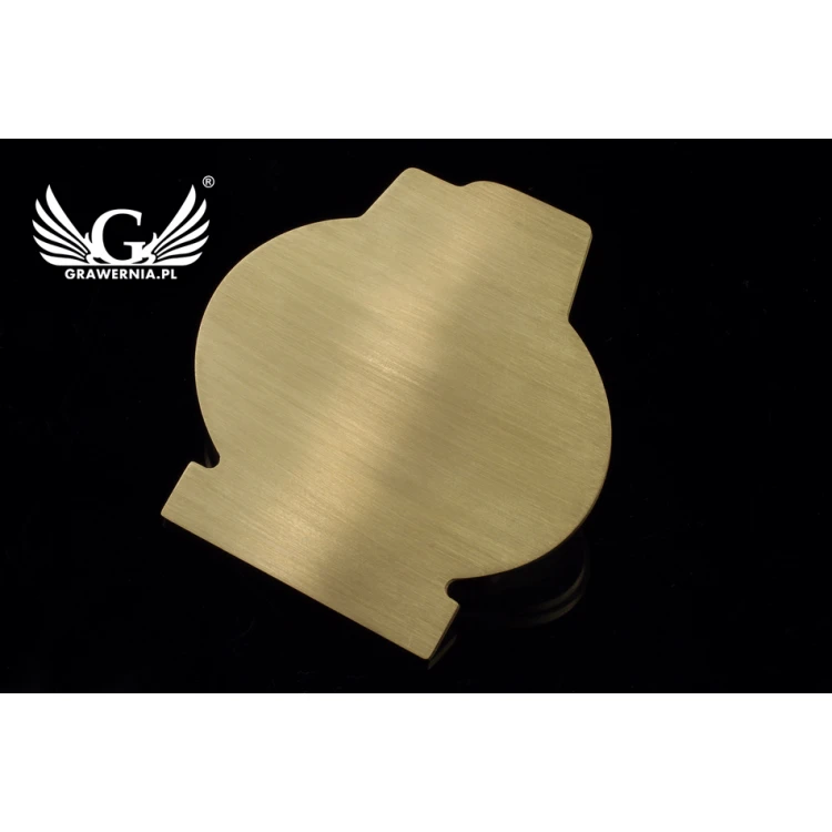 Brass Medal in Wooden Case with Engraving - Diameter 70mm