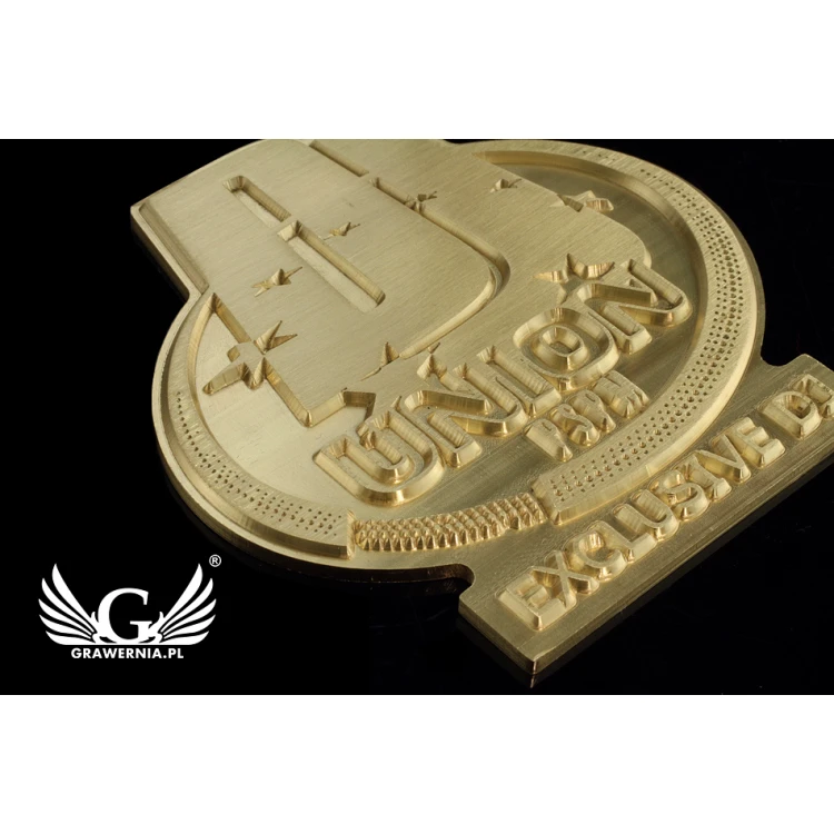 Brass Medal in Wooden Case with Engraving - Diameter 70mm