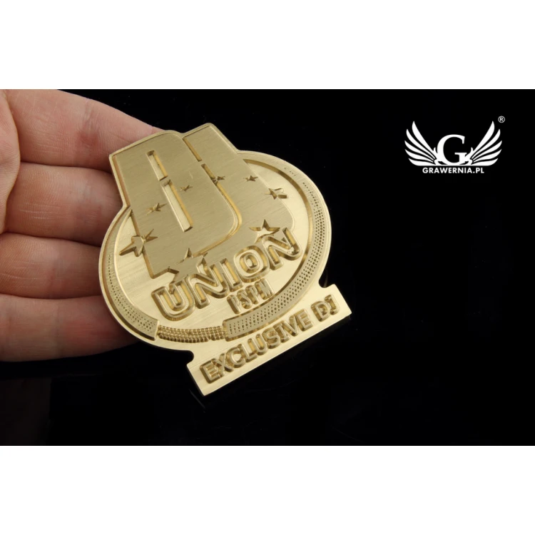 Brass Medal in Wooden Case with Engraving - Diameter 70mm