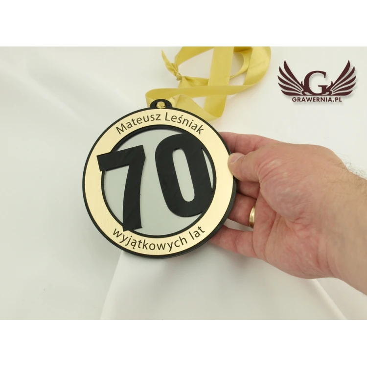 70th Birthday Medal - 12 cm in Diameter