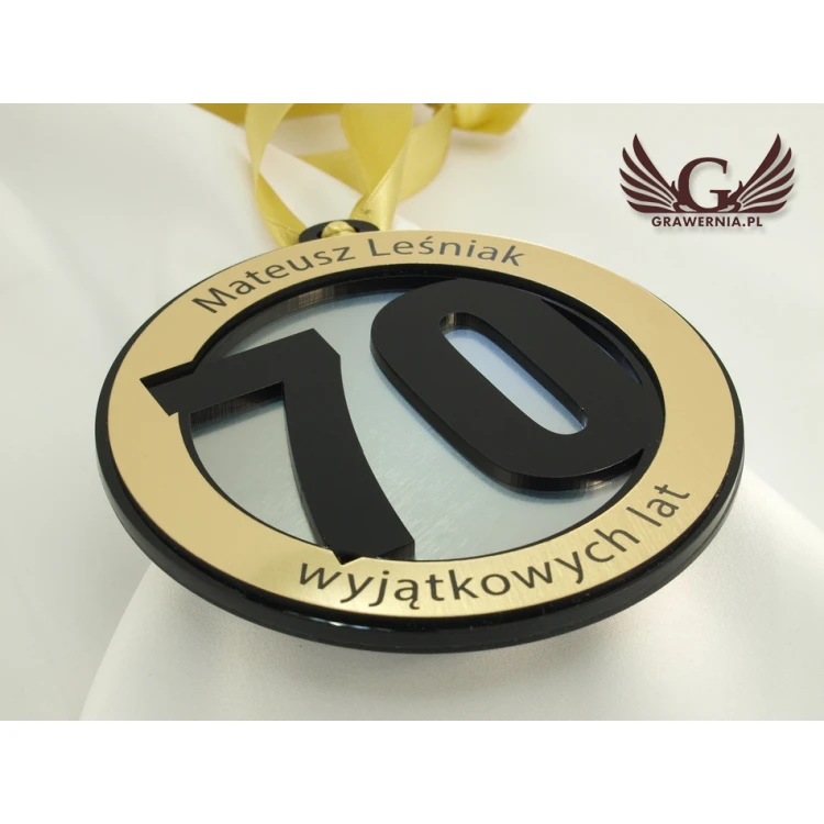 70th Birthday Medal - 12 cm in Diameter