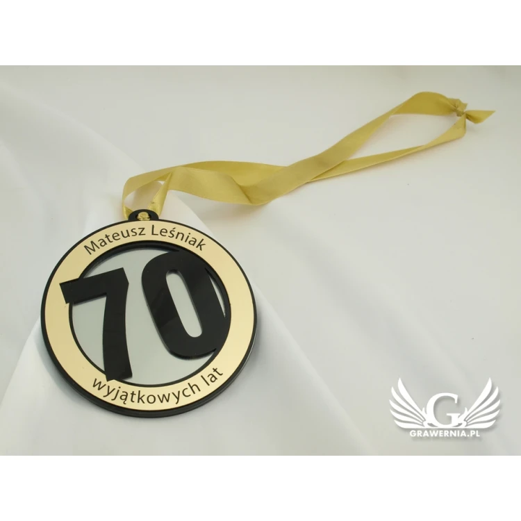 70th Birthday Medal - 12 cm in Diameter
