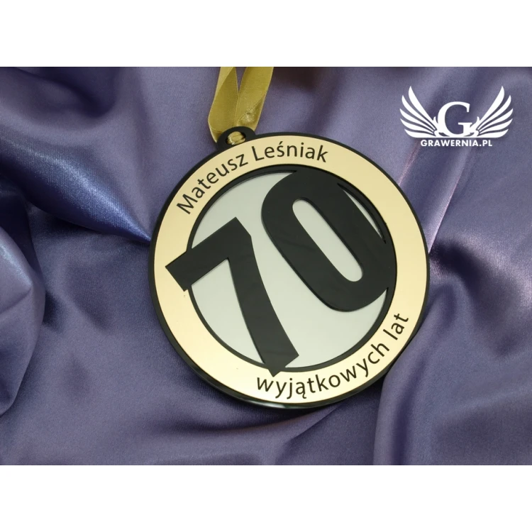 70th Birthday Medal - 12 cm in Diameter