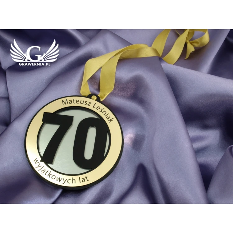 70th Birthday Medal - 12 cm in Diameter